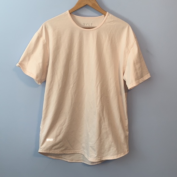 Bylt drop cut Lux crew neck powder pink short sleeve tshirt size XL - Picture 1 of 7
